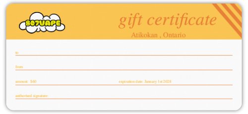 807Vape Gift Certificate